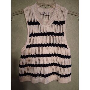 Hollister Crochet Vest Top Sz S Bohemian Hippie Festival Beach Stripe